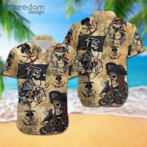 Atlanta Falcons Pirates Fans Pirates Skull Hawaiian Shirt