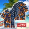 Auburn Tigers Custom name USA Flag 4th July Independence Day Hawaiian Shirt