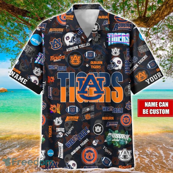 Auburn Tigers Logo Hawaiian Shirt For Fans Trending Beach Shirt Custom Name