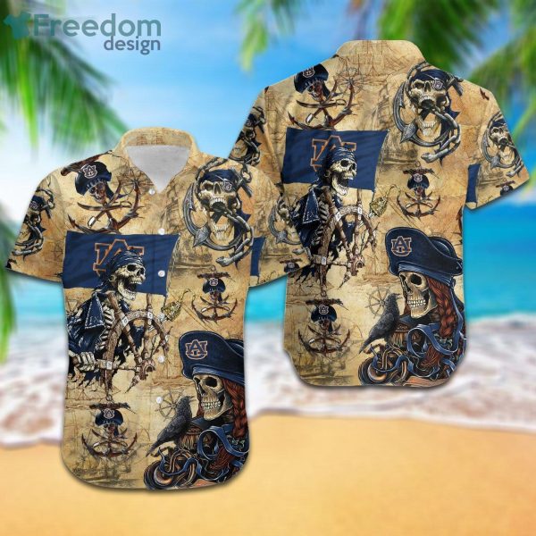 Auburn Tigers Pirates Fans Pirates Skull Hawaiian Shirt