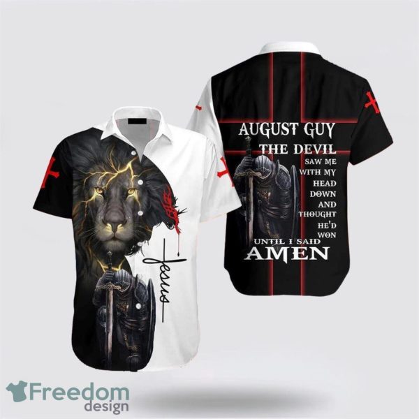 August Guy Until I Said Amen Jesus 3D Printing Summer Beach Shirt Hawaiian Shirts