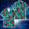 Baltimore Orioles Blue Hibiscus Blue Coconut Tree Black Background 3D Hawaiian Shirt Gift For Fans