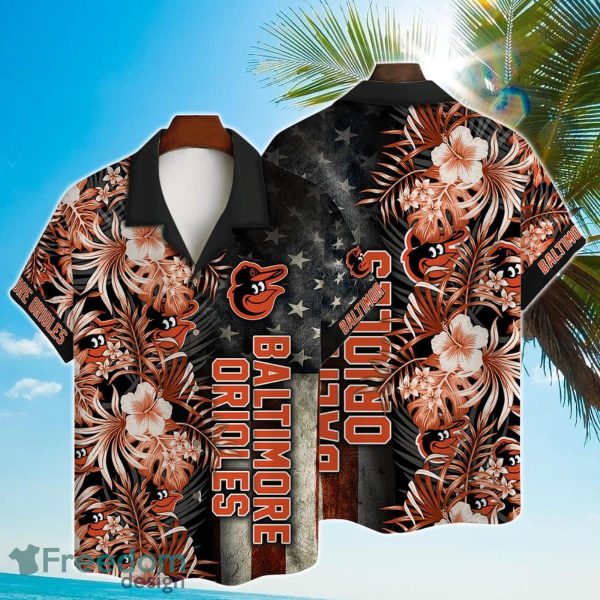 Baltimore Orioles MLB 2023 Tropical Hibiscus AOP Hawaiian Shirt