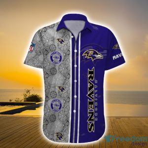 Baltimore Ravens NFL Custom Name Lemon Sketch Art Pattern Short Sleeve Hawaiian Shirt For Men And Women