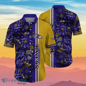 Baltimore Ravens NFL Flower Hawaiian Shirt Best Gift For Fans