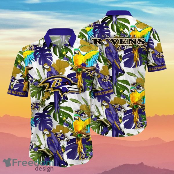 Baltimore Ravens NFL Flower Hawaiian Shirt Best Gift Idea For Fans