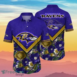 Baltimore Ravens NFL Flower Hawaiian Shirt Ideal Gift For Men And Women Fans