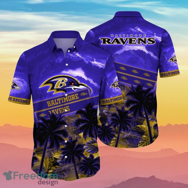 Baltimore Ravens NFL Flower Hawaiian Shirt Ideal Gift For Real Fans