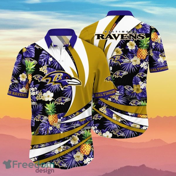 Baltimore Ravens NFL Flower Hawaiian Shirt Special Gift For Fans