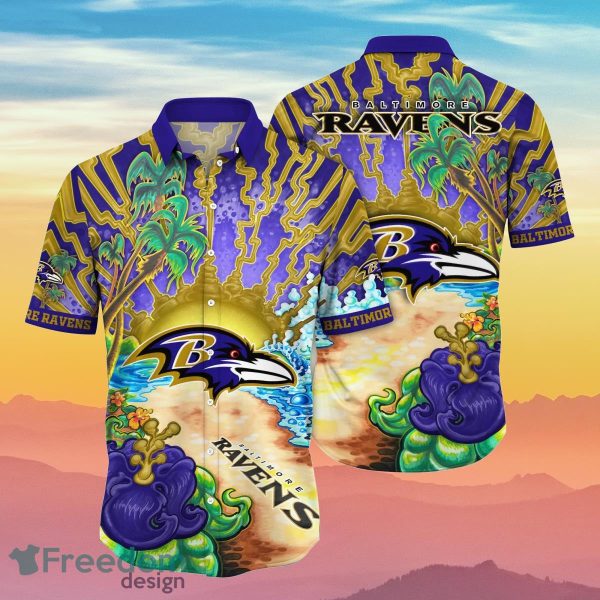 Baltimore Ravens NFL Flower Hawaiian Shirt Summer Football Best Idea For Real Fans