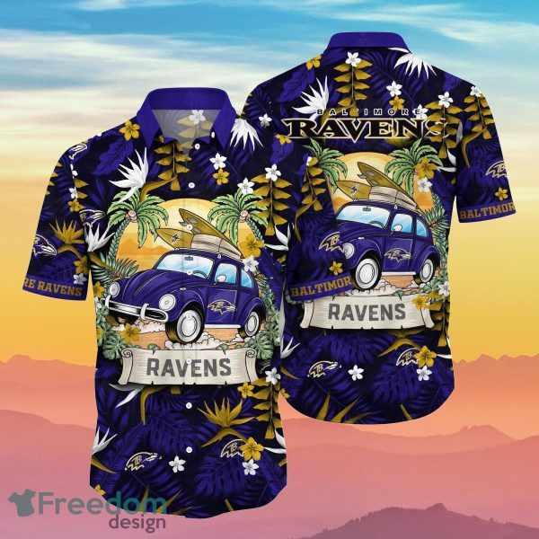 Baltimore Ravens NFL Flower Hawaiian Shirt Summer Football Impressive Gift For Real Fans