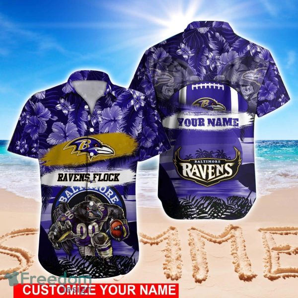 Baltimore Ravens NFL Hawaiian shirt Custom Name Summer Gift