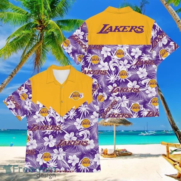 Basketball American Hawaii Shirt Tropical Beach Tree Los Angeles Lakers