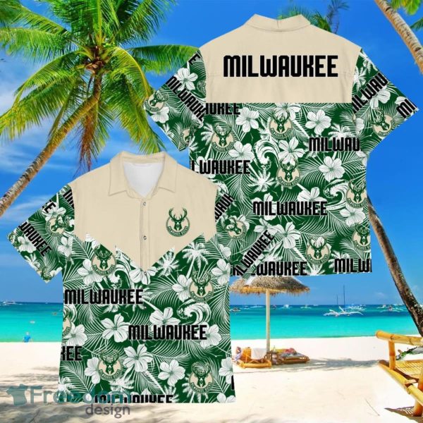 Basketball American Hawaii Shirt Tropical Beach Tree Milwaukee Bucks