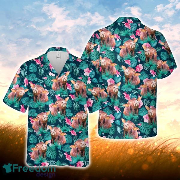 Beefmaster Blue Floral Summer 3D Hawaiian Shirt For Men Women