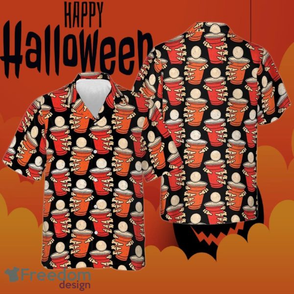 Beer Pong Halloween Party Hawaiian Shirt Beer Lover