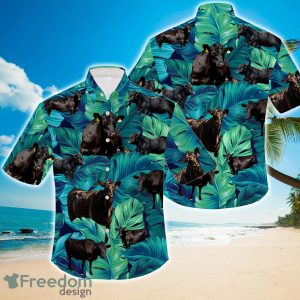 Black Angus Cow Cattle Hawaiian Shirt