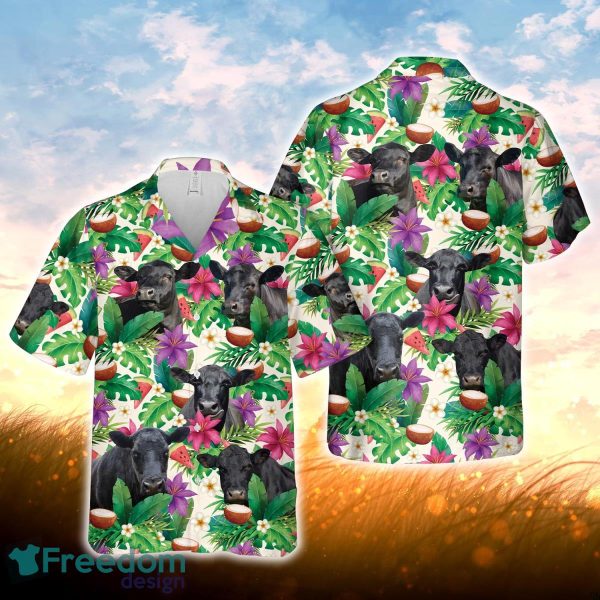 Black Angus Summer Floral 3D Hawaiian Shirt For Men Women