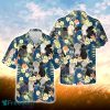 Black Baldy Summer Blue Floral 3D Hawaiian Shirt For Men Women