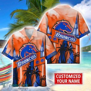 Boise State Broncos Hawaii Shirt Custom Name Sports Team Beach Shirt