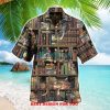 Book And Cat Vintage Gift Print Over 3D Hawaiian Shirt