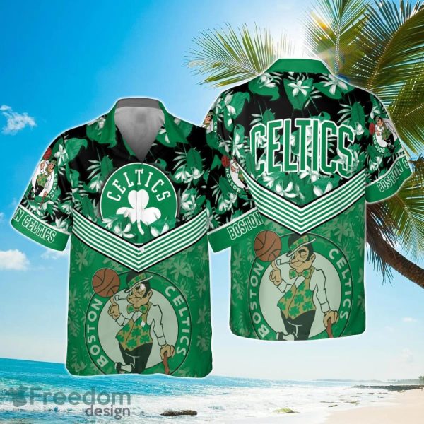 Boston Celtics Green Hibiscus Flower Pattern Print Hawaiian Shirt For Men Women