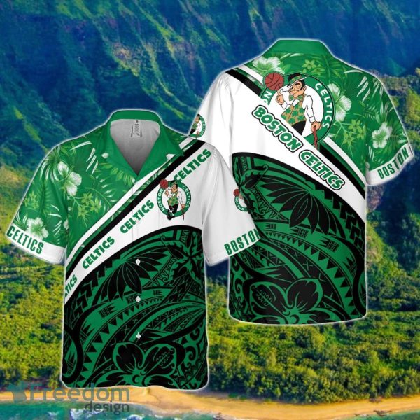 Boston Celtics Polynesian Pattern National National Basketball Association 2023 Hawaiian Shirt