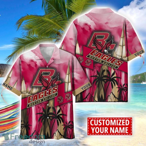 Boston College Eagles Hawaii Shirt Custom Name Sports Team Beach Shirt