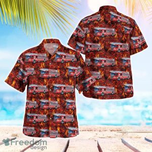 Boston Fire Department Ladder Truck Hawaiian Shirt Gift For Summer Vacation