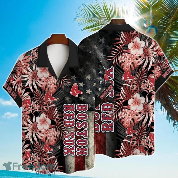 Boston Red Sox MLB 2023 Tropical Hibiscus Hawaiian Shirt