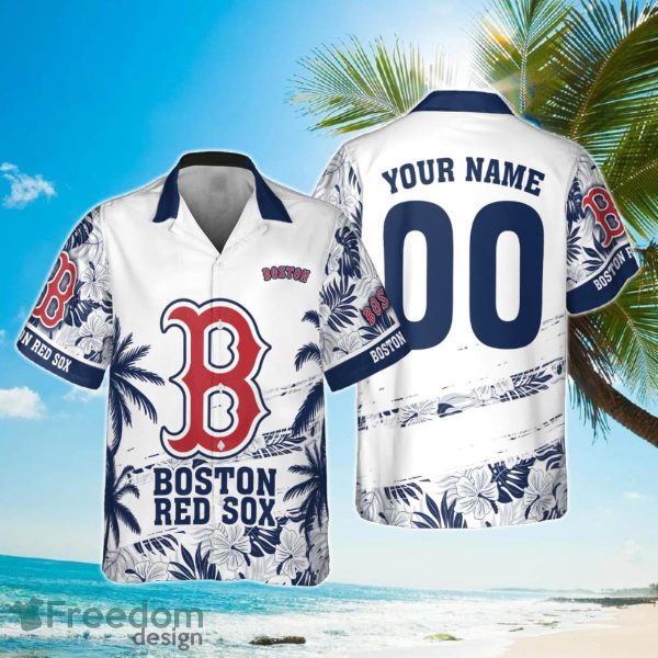 Boston Red Sox MLB Flower Pattern Summer 3D Hawaiian Shirt Personalized