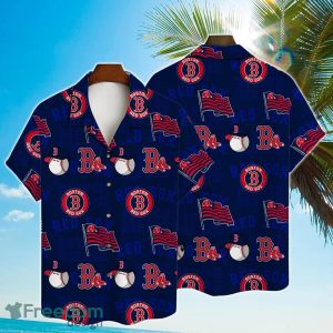 Boston Red Sox Major League Baseball Simple Pattern 3D Print Hawaiian Shirt