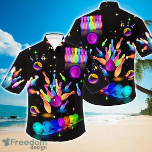 Bowling Neon Style Deign Aloha Hawaiian Shirt