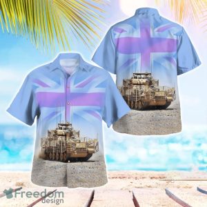 British Army CVR(T) Armoured Fighting Vehicle Beach Hawaiian Shirt