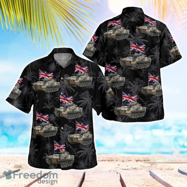 British Army FV510 Warrior Infantry Section Vehicle 3D Summer Aloha Hawaiian Shirt