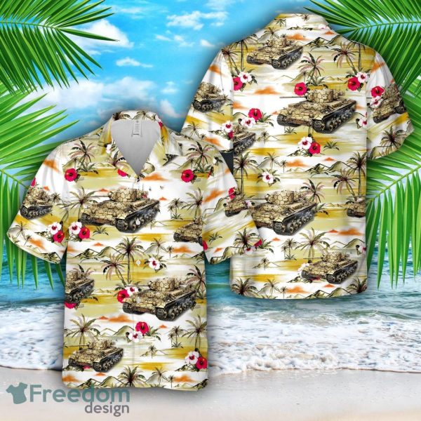 British Army Tank Mk. III Valentine V In WW2 Hawaiian Shirt Summer Beach Shirt