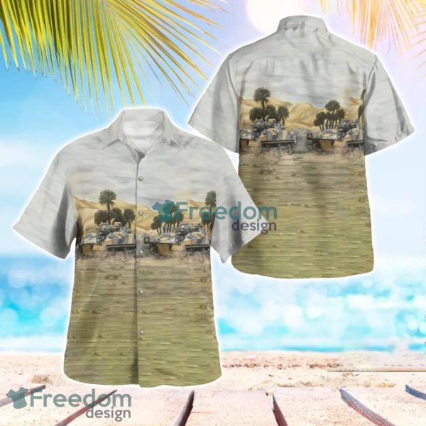 British Army Warrior Armoured Fighting Vehicle Hawaiian Shirt Beach Summer Shirt