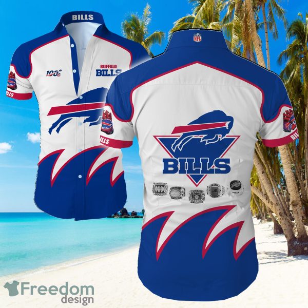 Buffalo Bills Big Logo Hawaiian Summer Beach Shirt Full Print