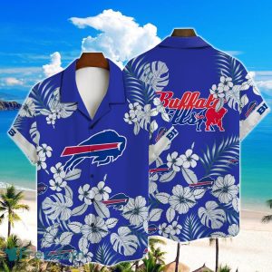 Buffalo Bills NFL 2023 AOP Tropical Hibiscus Hawaiian Shirt