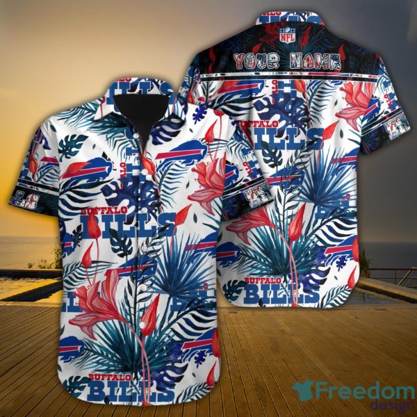 Buffalo Bills NFL Custom Name Tropical Pattern Style Aloha Hawaiian Shirt