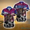 Buffalo Bills NFL Custom Name Wave And Sun Vintage Short Sleeve Hawaiian Shirt