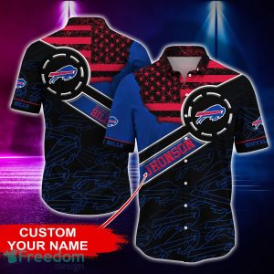 Buffalo Bills Personalized Button Shirt NFL Hawaiian Shirt Custom Name