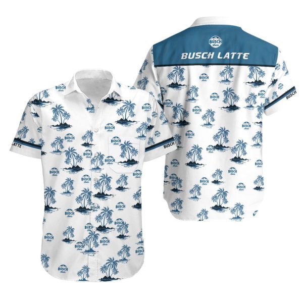 Busch Latte Hawaiian Pcket Shirt