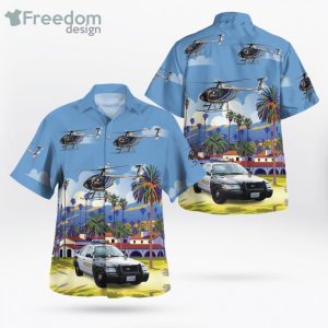 California Anaheim Police Department Ford Crown Victoria And Md500E Helicopter Hawaiian Shirt