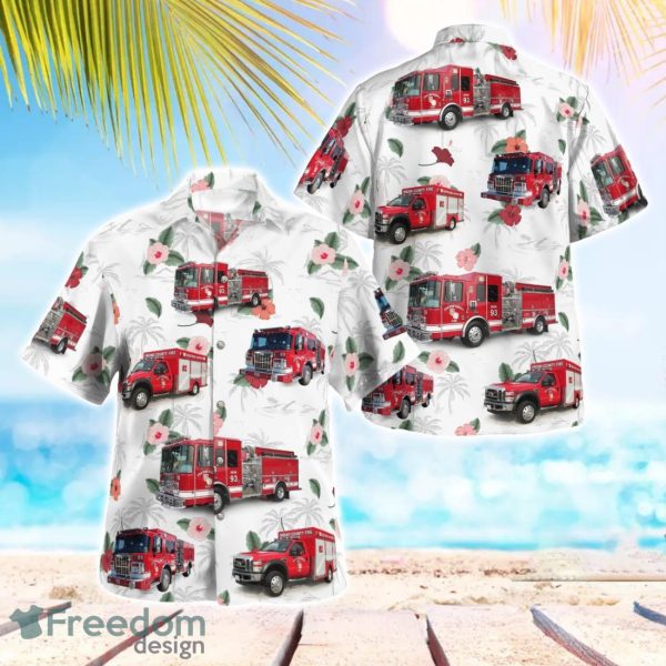 California Fresno County Fire Hawaiian Shirt Button Summer Shirt