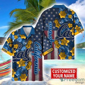 California Golden Bears Custom name USA Flag 4th July Independence Day Hawaiian Shirt