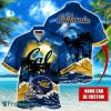 California Golden Bears NCAA Hawaiian Shirt Coconut Tree Waves Beach Hawaii Shirt Custom Name For Fans