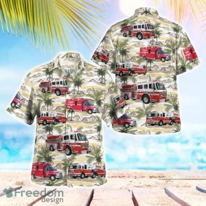 California Newport Beach Fire Department Hawaiian Shirt Button Summer Shirt