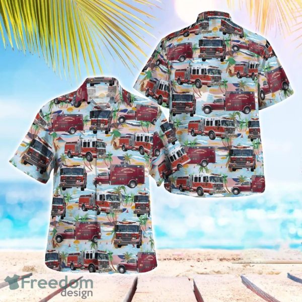 California San Ramon Valley Fire Protection District Hawaiian Shirt Button Summer Shirt