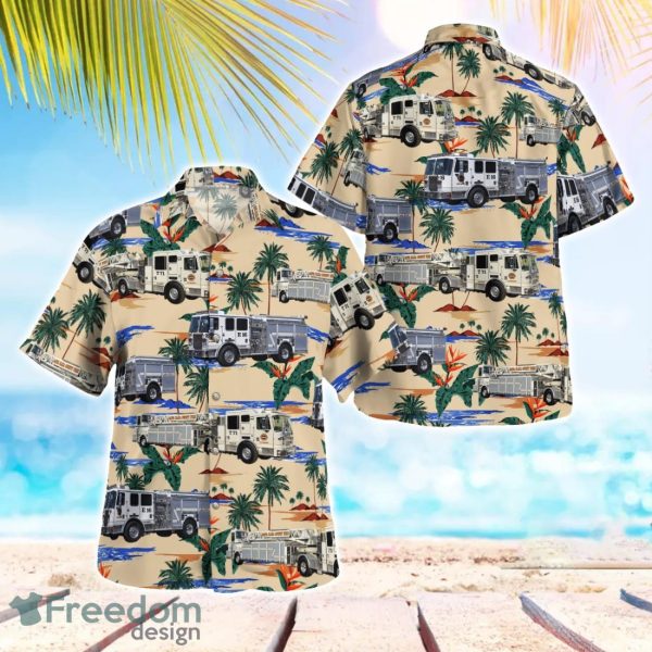 California Santa Clara County Fire Department Hawaiian Shirt Button Summer Shirt